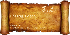Bozzay Lajos névjegykártya
